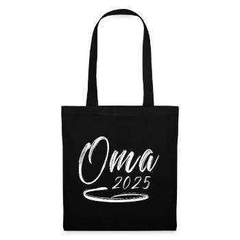 Oma 2025 - Stoffbeutel - Schwarz - Vorne