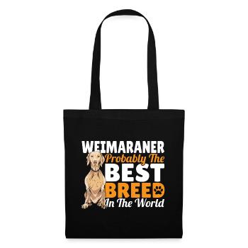 Weim Dog Weimaraner Lover Weimaraner Fanartikel - Stoffbeutel - Schwarz - Vorne