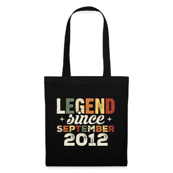 Legendary since September 2012 Birthday September - Tote Bag - black - Front