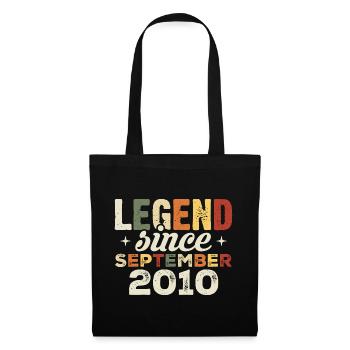 Legendary since September 2010 Birthday September - Tote Bag - black - Front