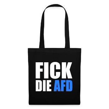 Fick die afd - Stoffbeutel - Schwarz - Vorne