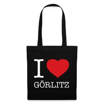 I LOVE GÖRLITZ - Stoffbeutel - Schwarz - Vorne