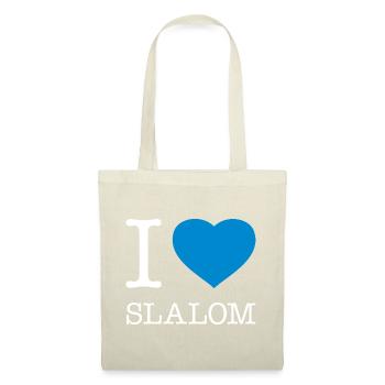 I LOVE SLALOM - Stoffbeutel - Natur - Vorne