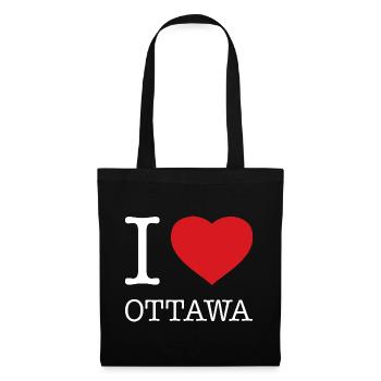 J’ADORE OTTAWA - Sac en tissu - noir - Devant