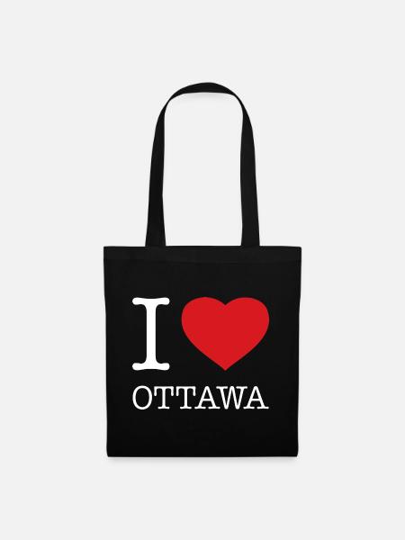 I LOVE OTTAWA - Stoffbeutel - Schwarz