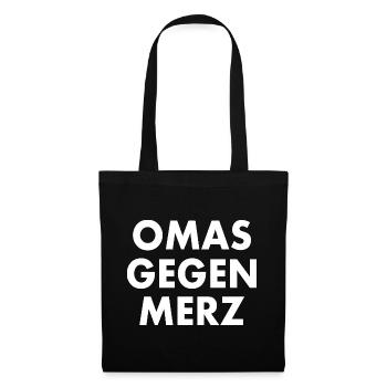 Omas gegen merz - Stoffbeutel - Schwarz - Vorne