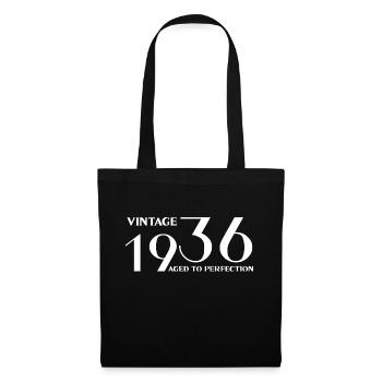 Vintage 1936 aged to perfection - Tote Bag - black - Front
