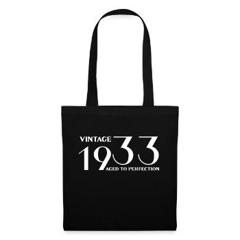 Vintage 1933 aged to perfection - Tote Bag - black - Front