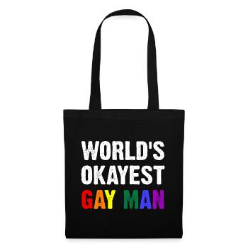World's Okayest Gay Man - Tote Bag - black - Front