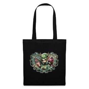Les trois fées, compagnes du cœur magique - Sac en tissu - noir - Devant