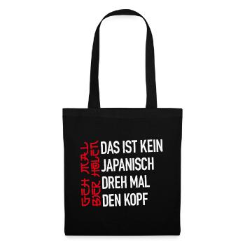 Pas de japonais - Sac en tissu - noir - Devant