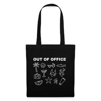 Out of Office (white) / Vacation / Pension - Tote Bag - black - Front