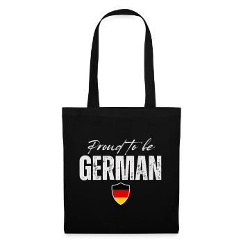 Deutscher Stolz, ich liebe Deutschland - Stoffbeutel - Schwarz - Vorne