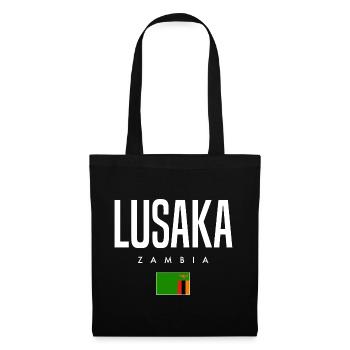 Lusaka Sambia - Stoffbeutel - Schwarz - Vorne