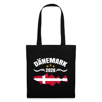 Vacances de pêche Danemark 2026 - Sac en tissu - noir - Devant