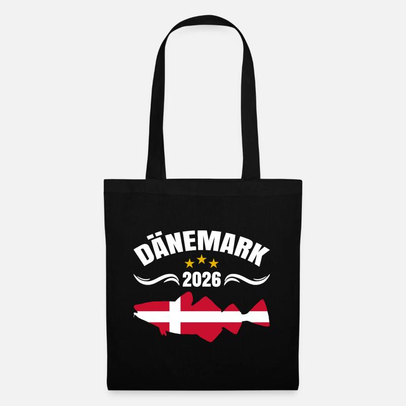 Vacances de pêche Danemark 2026 - Sac en tissu - noir