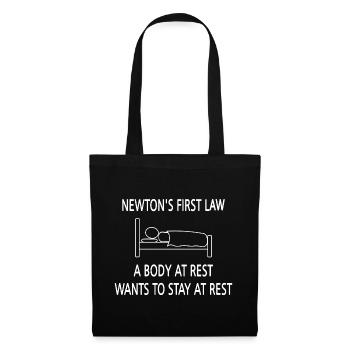 La première loi de Newton sur le repos au lit Graphique - Sac en tissu - noir - Devant