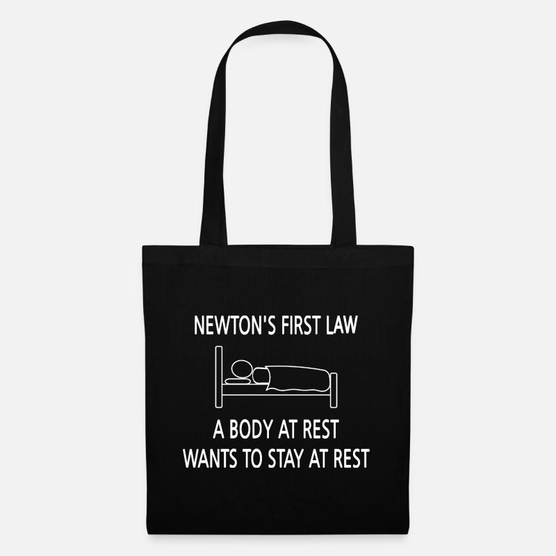 Newton's First Law Bed Rest Graphic - Tote Bag - black
