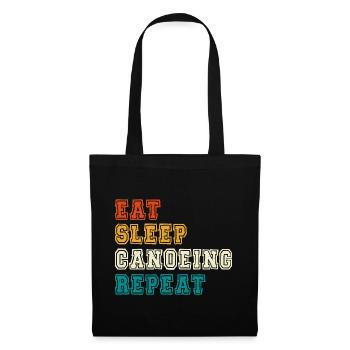 Manger dormir canoë répéter Bloc de couleur - Sac en tissu - noir - Devant