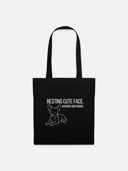 Small, loud, adorable – Chihuahua Queen - Tote Bag - black