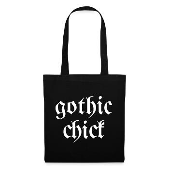 Gothic chick Modern goth font saying - Tote Bag - black - Front