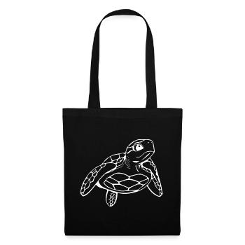 Tortue Tortues - Sac en tissu - noir - Devant