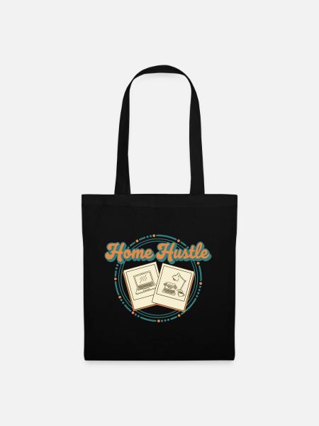 Home Hustle Retro - Stoffbeutel - Schwarz