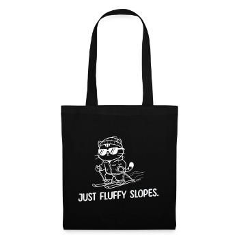 Just Fluffy Slopes - Ski Humor - Stoffbeutel - Schwarz - Vorne
