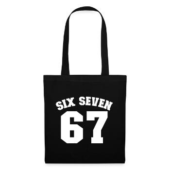 Six Seven Jersey Fun 67 Number 6-7 6 7 Six Seven - Tote Bag - black - Front