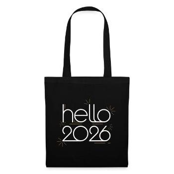 Hallo Neon-Feuerwerk 2026 - Stoffbeutel - Schwarz - Vorne