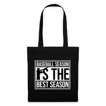 Baseball Season Is The Best Season Fan Spiel Sport - Stoffbeutel - Schwarz - Vorne