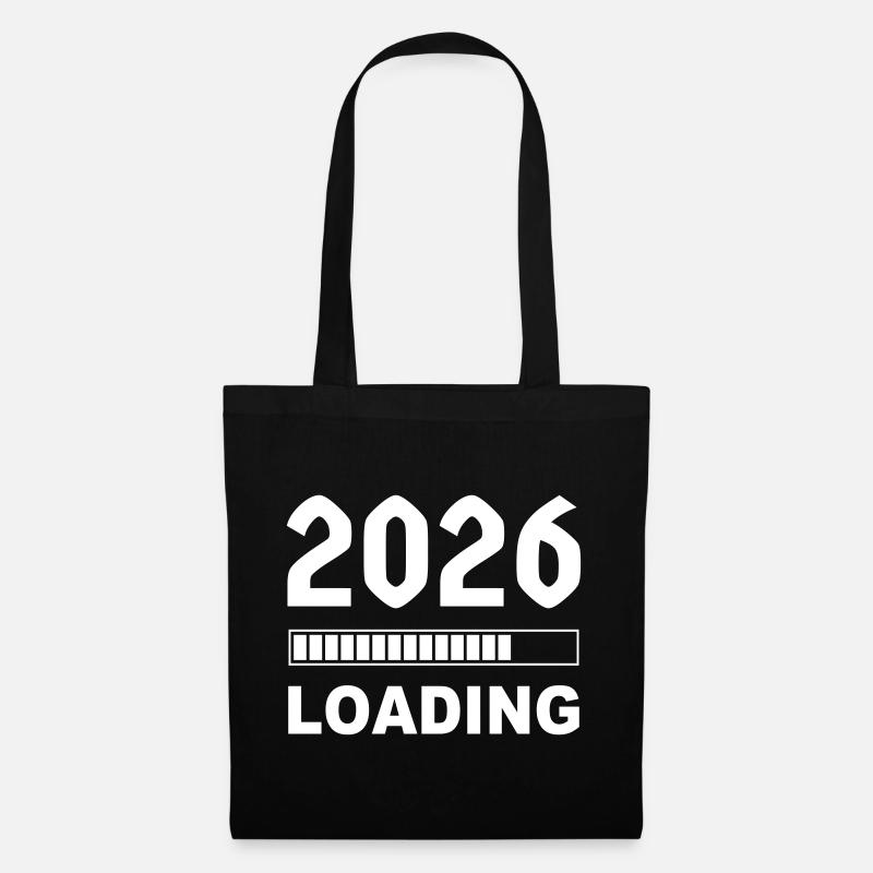 Silvester 2026 loading Neujahr Neues Jahr - Stoffbeutel - Schwarz
