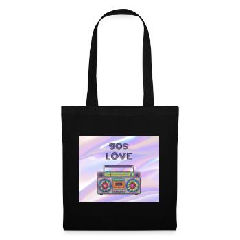 90s Love Boombox - Tote Bag - black - Front
