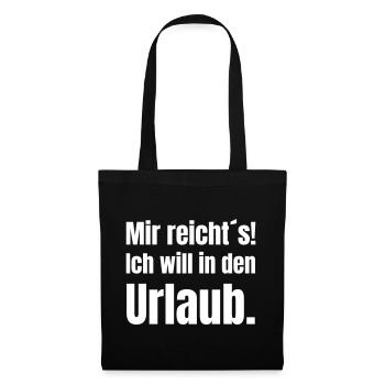Urlaubslust in fetter Typografie - Stoffbeutel - Schwarz - Vorne