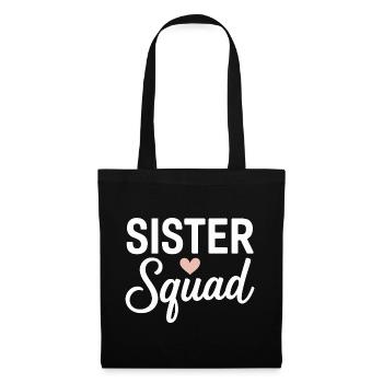 Sister Squad Herz Motiv - Stoffbeutel - Schwarz - Vorne
