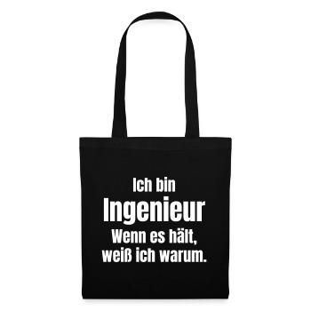 Je suis ingénieur : pourquoi ça dure - Sac en tissu - noir - Devant