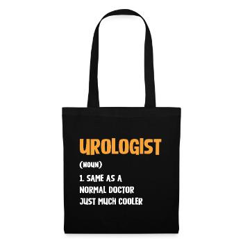 Urologe Humor Shirt - Stoffbeutel - Schwarz - Vorne
