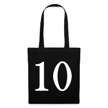 10. 10 YEARS. 10th ANNIVERSARY. 10 YEAR ANNIVERSARY. - Tote Bag - black - Front