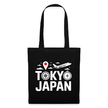 Tokyo Japan City Travel Motif - Tote Bag - black - Front