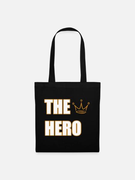 THE HERO – Bold & Powerful Statement Design - Stoffbeutel - Schwarz