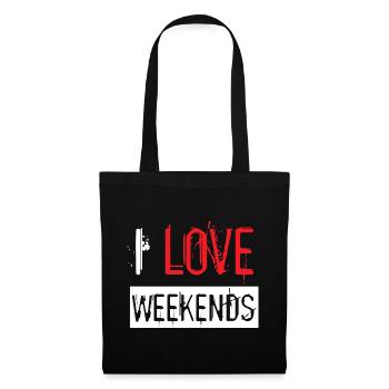 Love Red Paint Splatter Distressed Urban Design - Stoffbeutel - Schwarz - Vorne