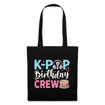 K-Pop Birthday Crew - Stoffbeutel - Schwarz - Vorne