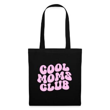 Cool Moms Club - Muttertag Mama Geschenk - Stoffbeutel - Schwarz - Vorne
