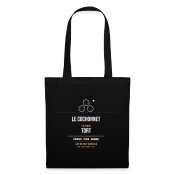 Cochonnet N'a Jamais Tort L'Art de Vivre Provençal - Sac en tissu - noir - Devant