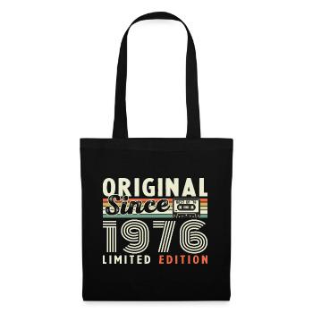 1976 Vintage Retro Geburtstagsgeschenk - Stoffbeutel - Schwarz - Vorne
