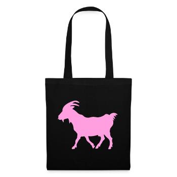 Ziege rosa G.O.A.T. - Stoffbeutel - Schwarz - Vorne