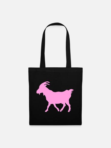 Ziege rosa G.O.A.T. - Stoffbeutel - Schwarz