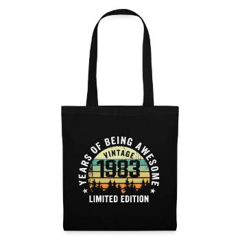 Légendaire depuis 1983, Édition Vintage 1983 Retro - Sac en tissu - noir - Devant