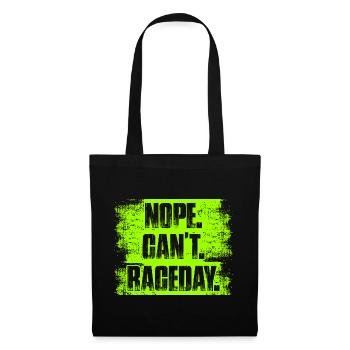 Non, je ne peux pas le jour de la course, amateur de voitures, mécanicien, - Sac en tissu - noir - Devant