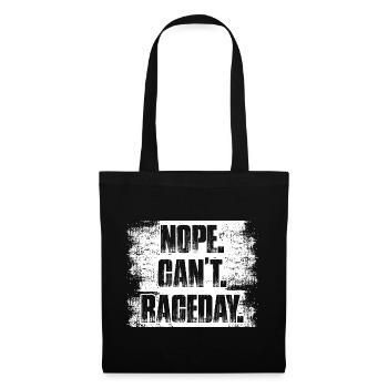 Non, je ne peux pas le jour de la course, amateur de voitures, mécanicien, - Sac en tissu - noir - Devant